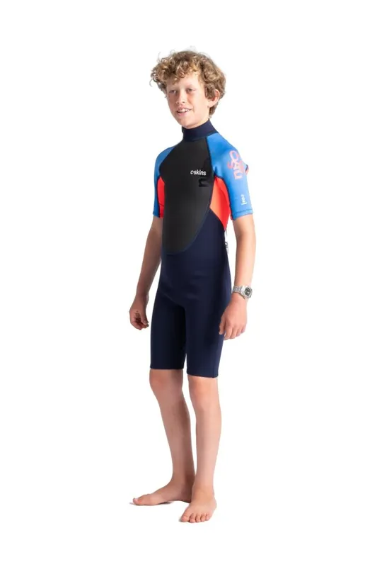 C-Skins Element 3/2 mm Junior Unisex Shorty Neoprenanzug Black Blue JMS (6) Meistverkauft