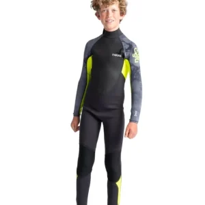 Online Kaufen C-Skins Element Junior Steamer 3/2 Neoprenanzug Antracite Yellow