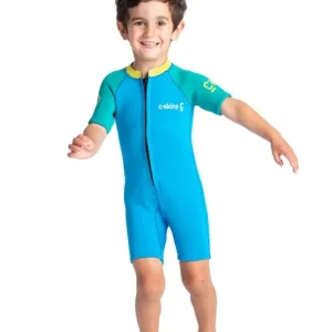 C-Skins BABY Shorty 3/2 Neoprenanzug Cyan Green 1 / XXXXS / 78-86 Top-Angebot
