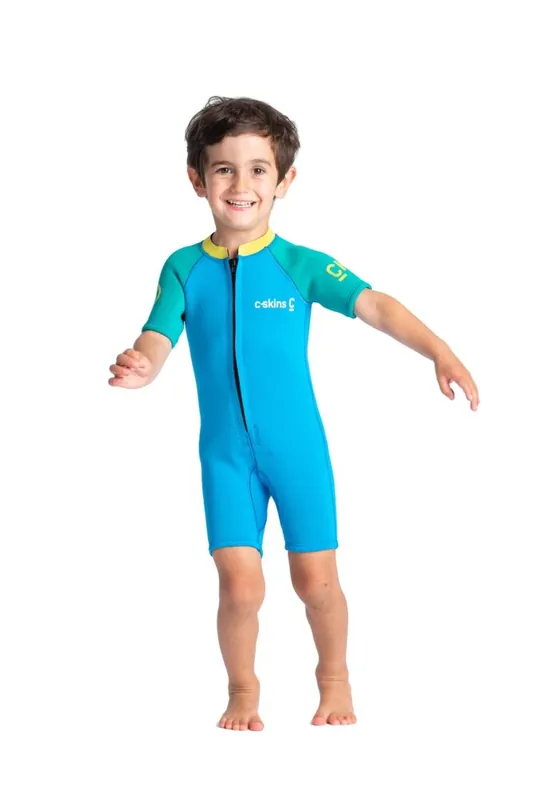 C-Skins BABY Shorty 3/2 Neoprenanzug Cyan Green 1 / XXXXS / 78-86 Top-Angebot