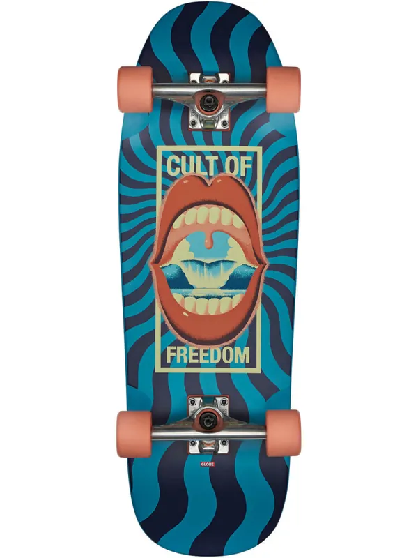 Globe Dealer 29,5" Longboard Komplettboard Cult of Freedom/ Blue Schnäppchen