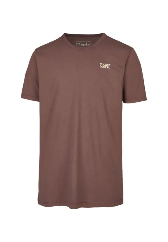 Cleptomanicx T-Shirt Basic Tee Möwe Dyed Decadent Chocolate Geprüft