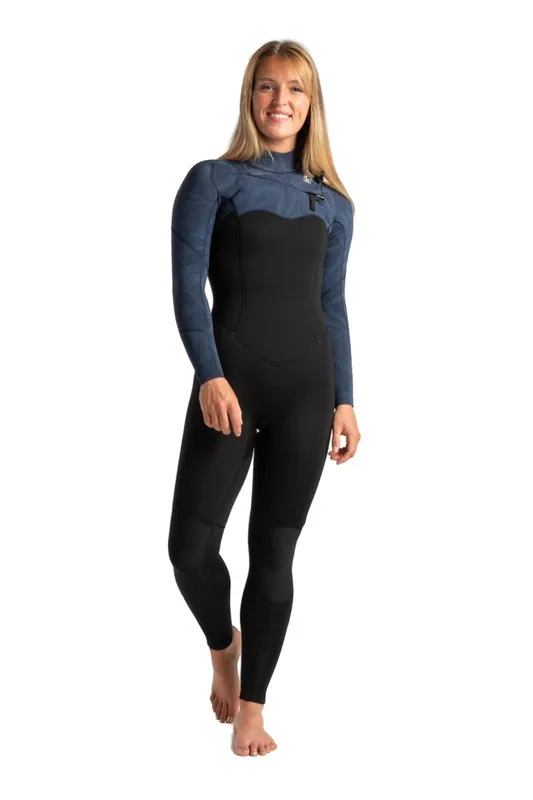 Angebot C-Skins Solace 4/3 Frauen Neoprenanzug Black/Bluestone Tropical/Cascale Blue XXS (US2 /UK4)