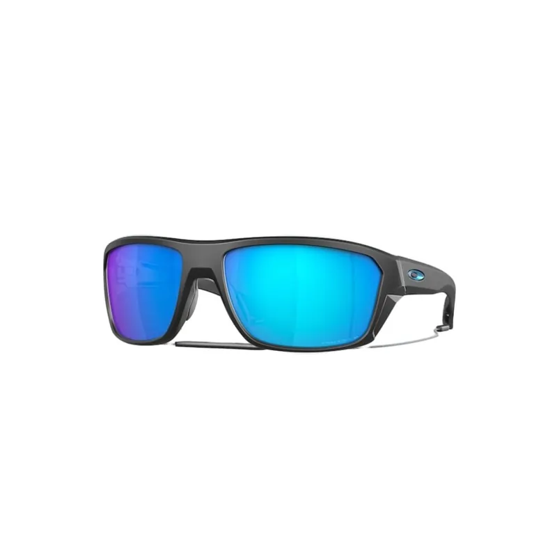 Neu Oakley Split Shot Sonnenbrille Matte Black PRIZM Sapphire Polarized