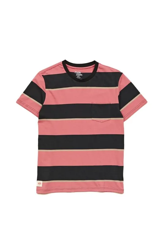 Aktuell Globe Bootleg Dreams Striped Tee T-Shirt Red Smoke L