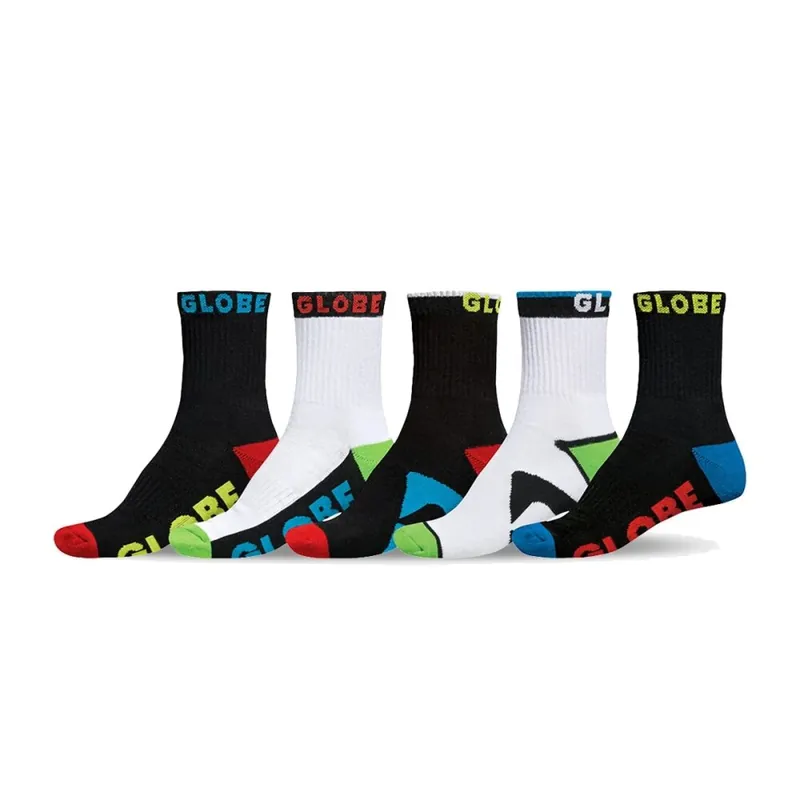 Globe Youth Destroyer Crew Socks 5 Pack Nur Heute