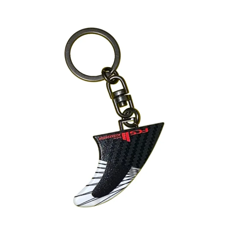 FCS 2 Fin Key Ring Schlüsselanhänger PC Finne Black 2023 Accelerator (rot) Zertifiziert
