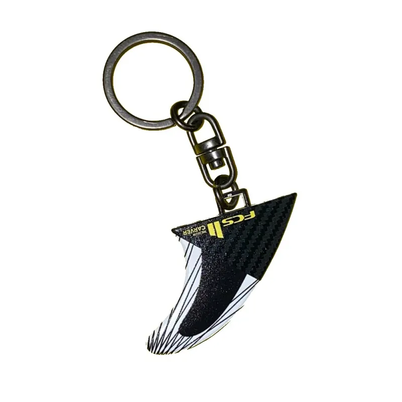 Ausverkauf FCS 2 Fin Key Ring Schlüsselanhänger PC Finne Black 2023 Carver (gelb)