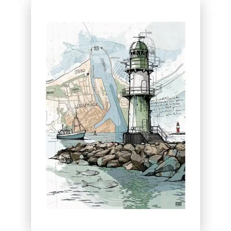 Kunstdruck Illustration Christoph Kadur Preis Gesenkt