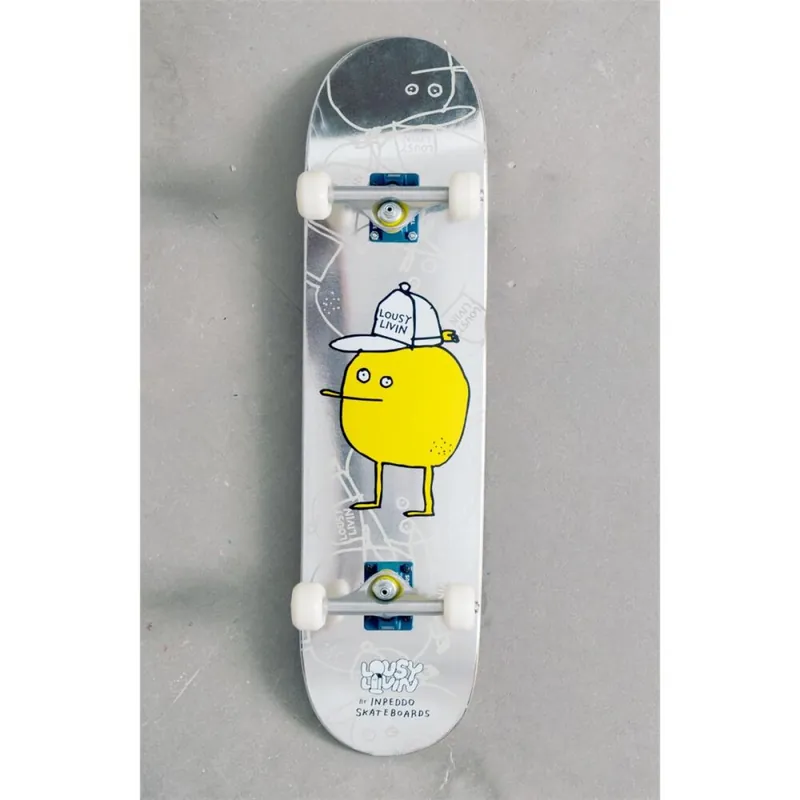 Inpeddo X Lousy Livin Silver Lemon, Complete Skateboard 8.0" Echt