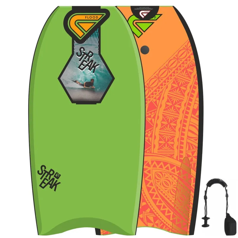 FLOOD Bodyboard Streak 41 Lime Orange Maori Expressversand