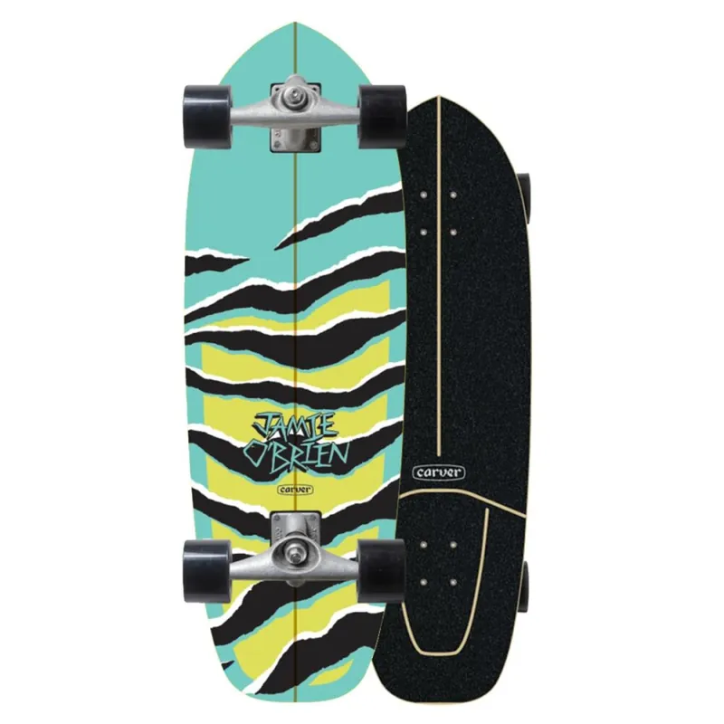 Carver Skateboards Jamie O‘ Brien Aqua Tiger Complete Surfskate 31" CX Raw Ausverkauf