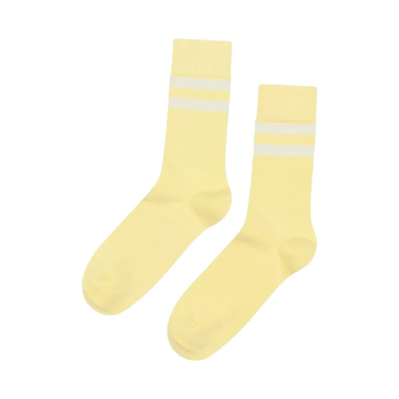 Preisreduziert Klitmoller Collective Retro Cotton Socks Lemon Sorbet Cream 35-40