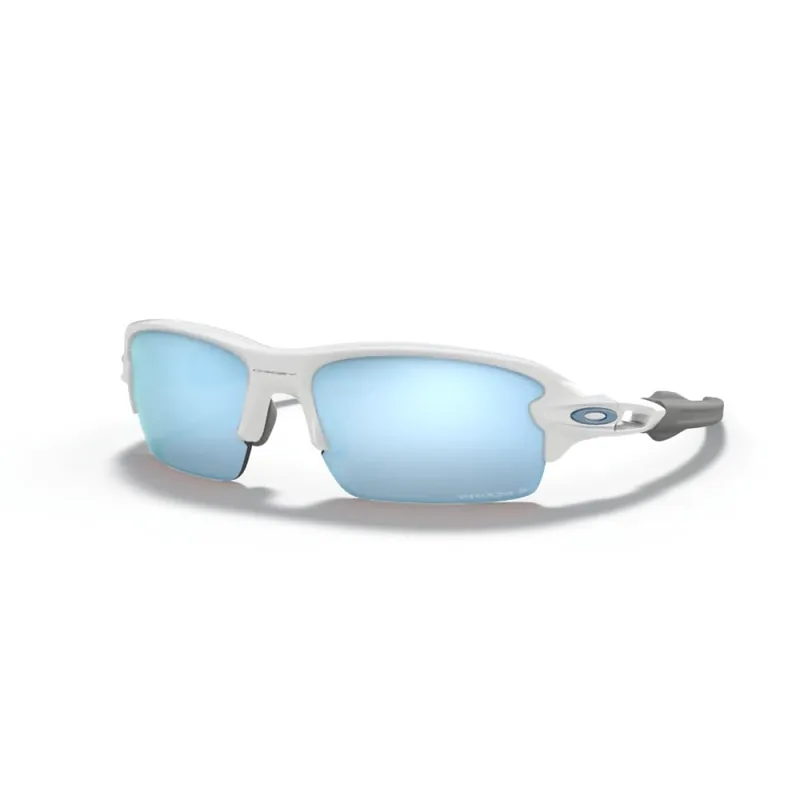 Rabatt Oakley Flak XS Youth Polished White Prizm Deep Water Polarized