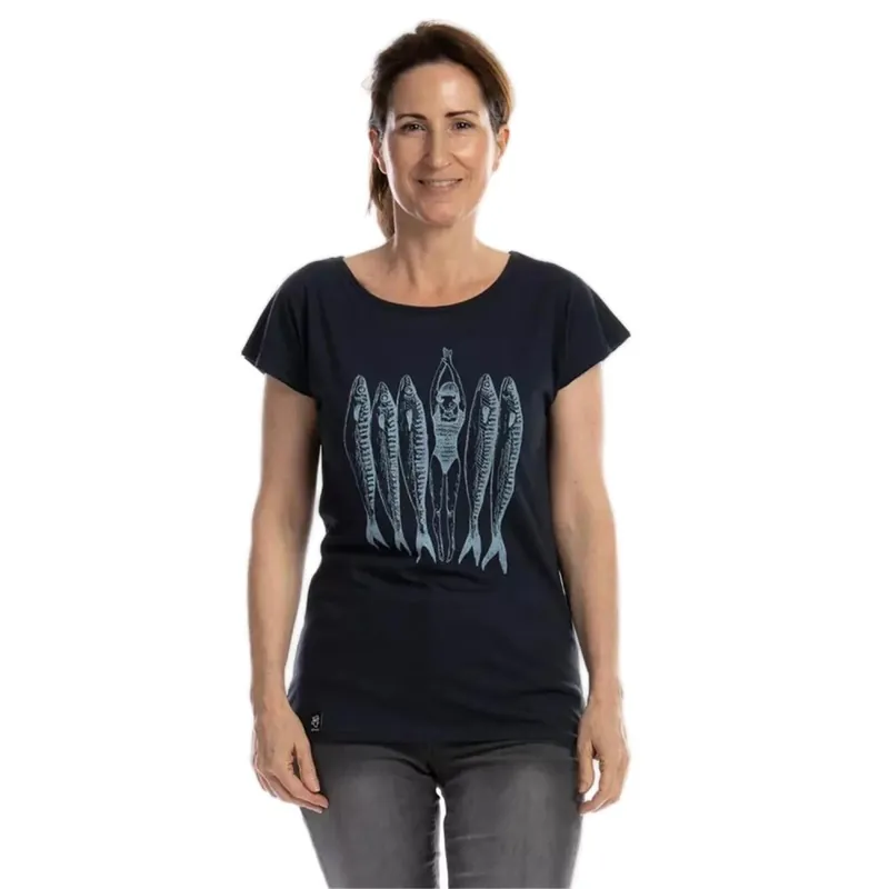 Zerum Frauen T-Shirt Lea Navy Sardinen XS Expressversand