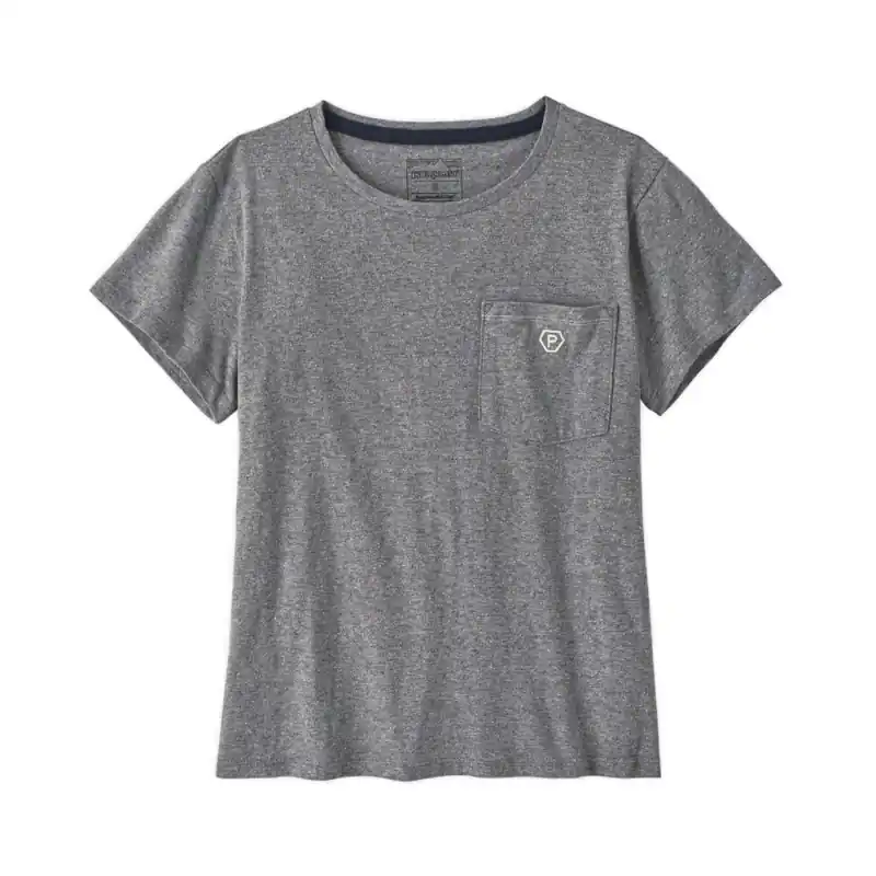 Sonderangebot Patagonia W‘s Climb Bloom Pocket Responsibili-Tee Gravel Heather