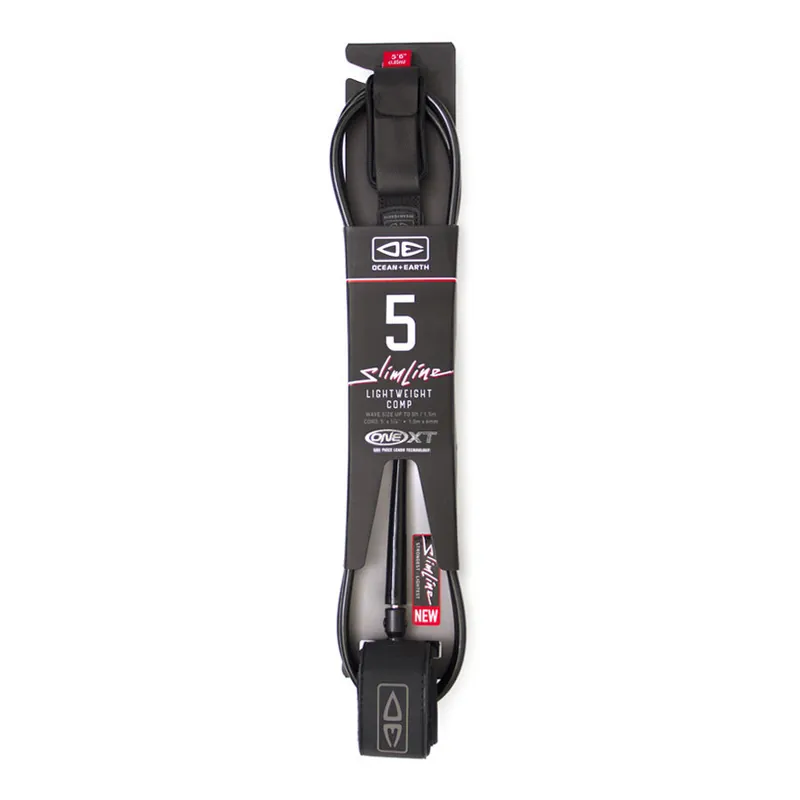 Online Kaufen Ocean & Earth One XT Slim Line Ultra-Light Pro Leash 5‘0" Black