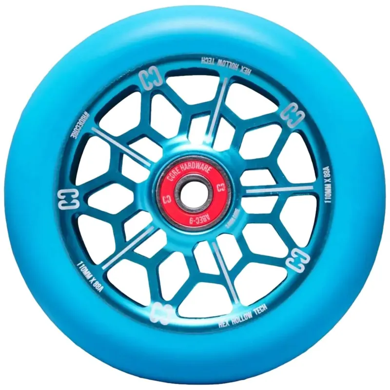 Markenprodukt Core Hex Hollow Stunt Scooter Rolle 110mm Mint Blue