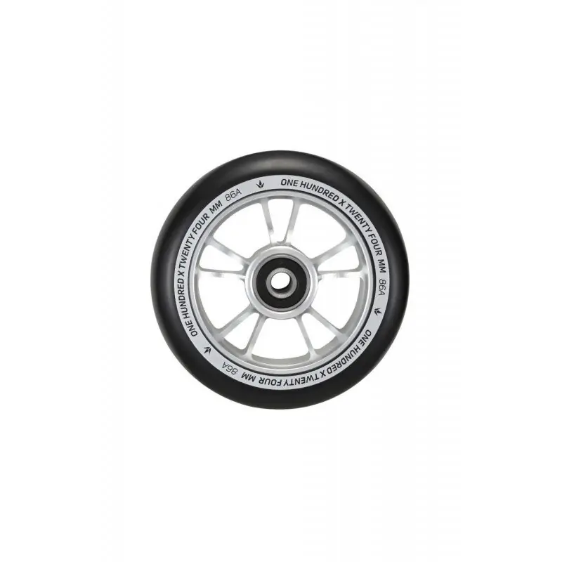 Blunt Scooter Wheels Pack (2) 10 Spokes 100mm Black/ Silver Highlight