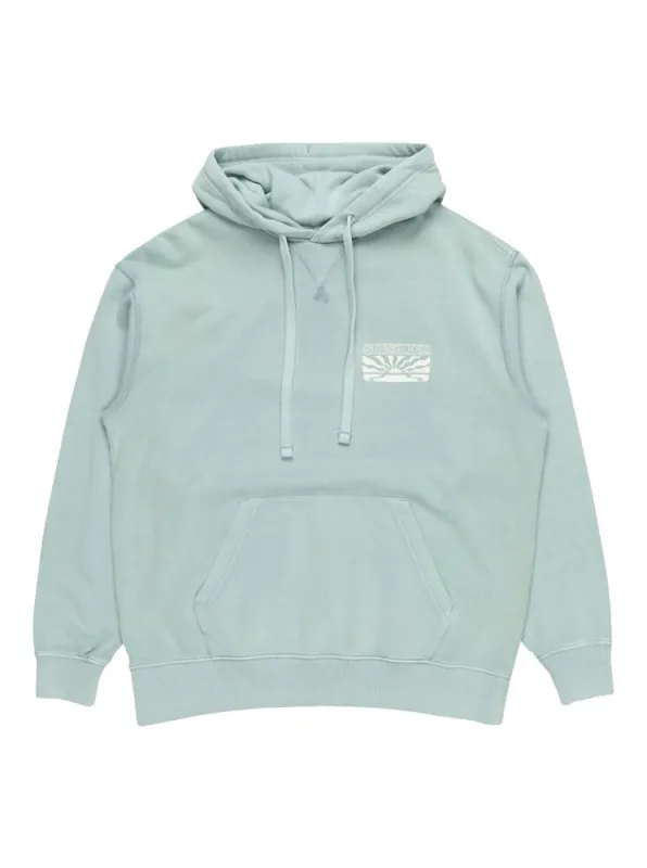 Top-Seller Quiksilver Garment Dye Screen Hoodie Aquifer M