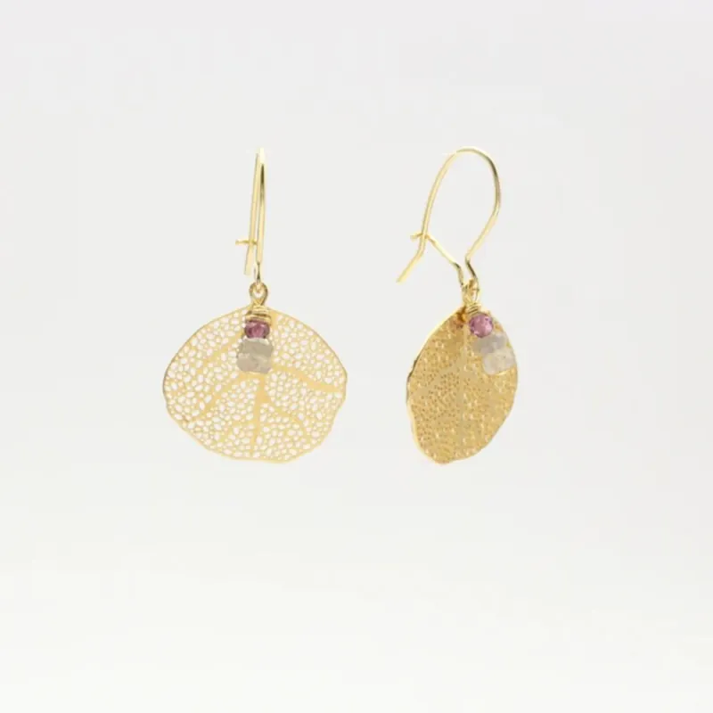 Schneller Versand Jewelberry Ohrringe Coral Leaf vergoldet
