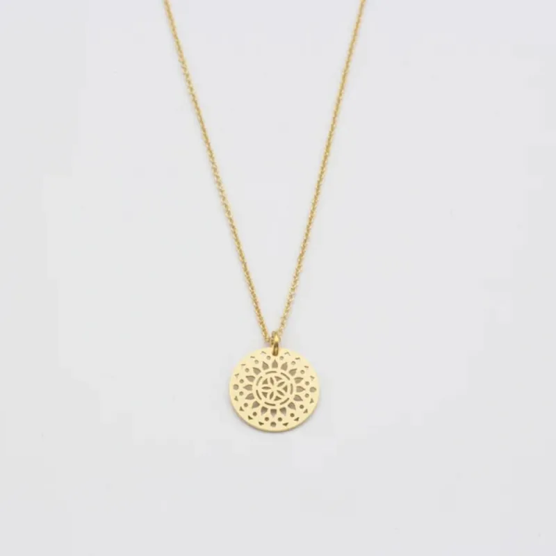 Angebot Jewelberry Kette Mandala vergoldet
