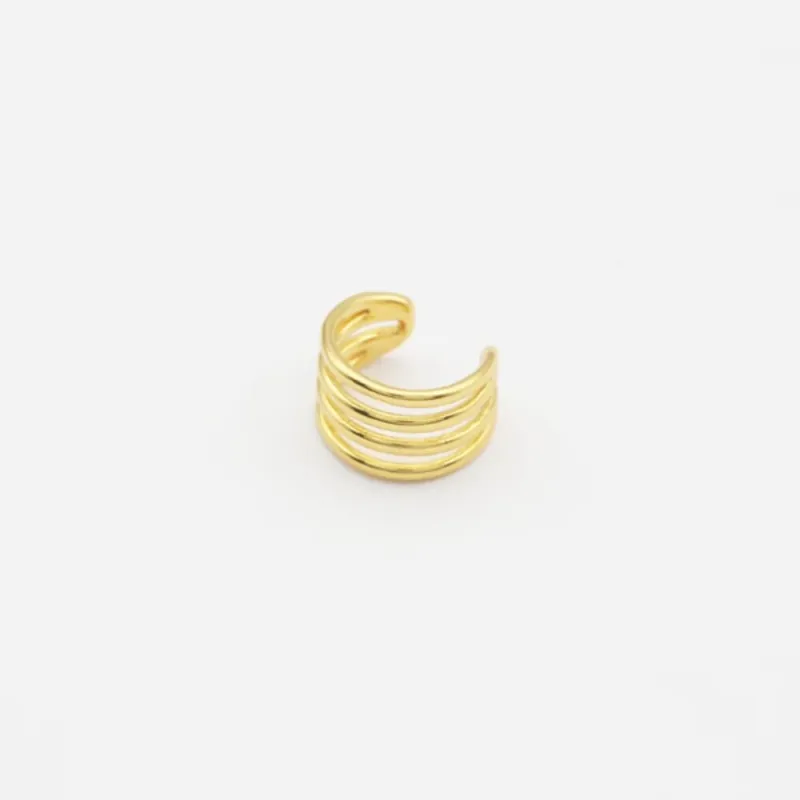 Expressversand Jewelberry Earcuff Four Lines vergoldet