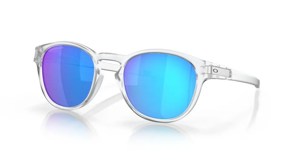Online Kaufen Oakley Latch Sonnenbrille Matte Clear Prizm Sapphire Polarized
