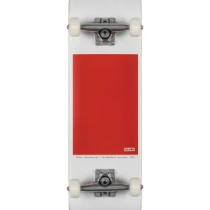 Globe G0 Block Serif 8.0 White Red Skateboard Schnäppchen