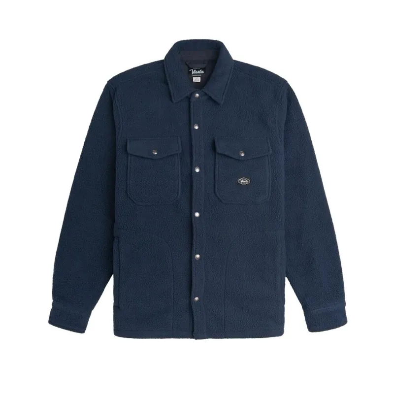 Nur Heute Vissla Peaks Sherpa Woven Fleece Hemd Dark Naval XL