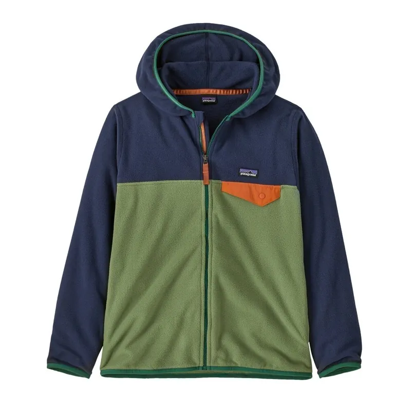 Patagonia K‘s Micro D Snap-T Jacke Terrain Green S (7-8, 132cm) Bestpreis