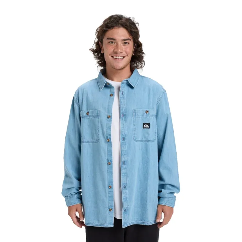 Nur Heute Quiksilver Bozeman Denim LS Shirt Flint Stone S