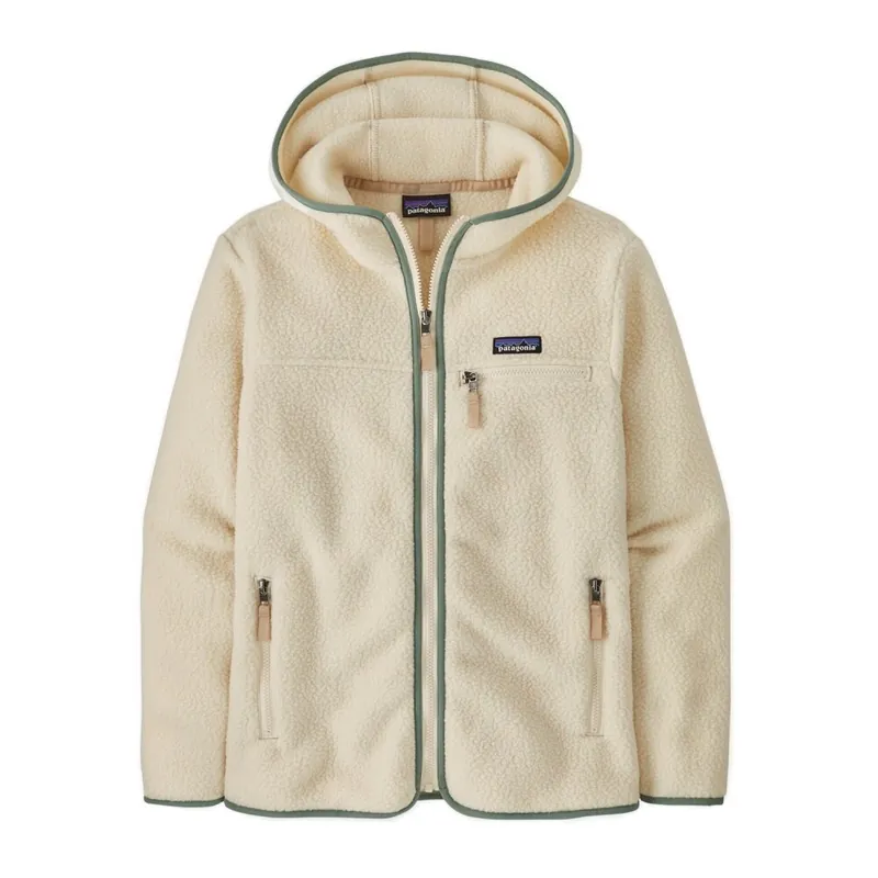 Patagonia W´s Retro Pile Hoody Natural Ellwood Green Versand Am Gleichen Tag