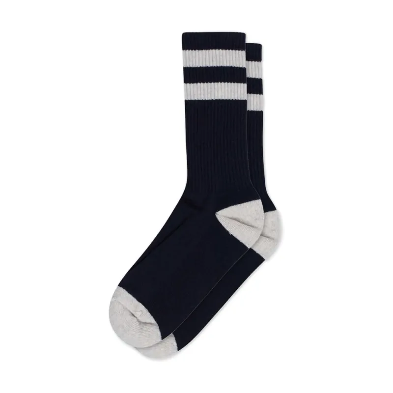 Schneller Versand Klitmoller Striped Merino Socks Navy/ Pastel Grey