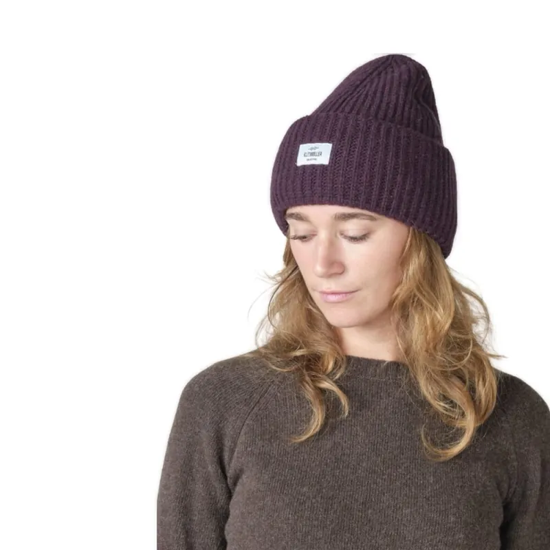 Klitmoller Collective Wide Rib Beanie Burgundy Sale
