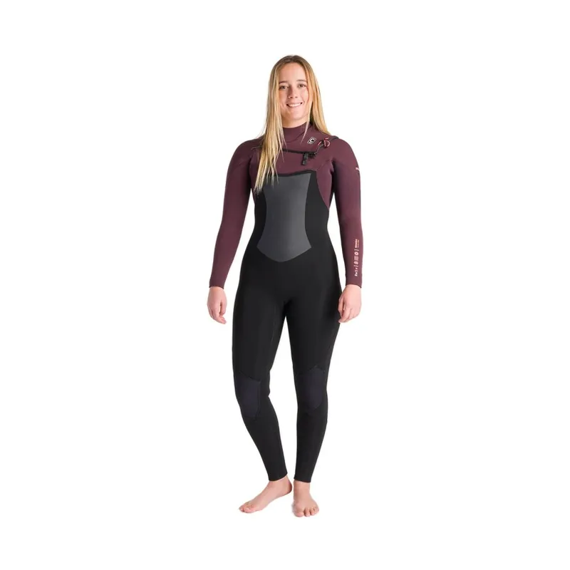 Mega-Angebot C-Skins ReWired Nuwave 5/4 CZ Frauen Neoprenanzug Raven Black/Rust X/Coral XL (US12 - UK14)