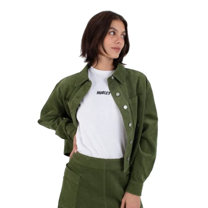 Hurley Womens Rematch Overshirt Jacket Agave Green L Neu Im Sortiment