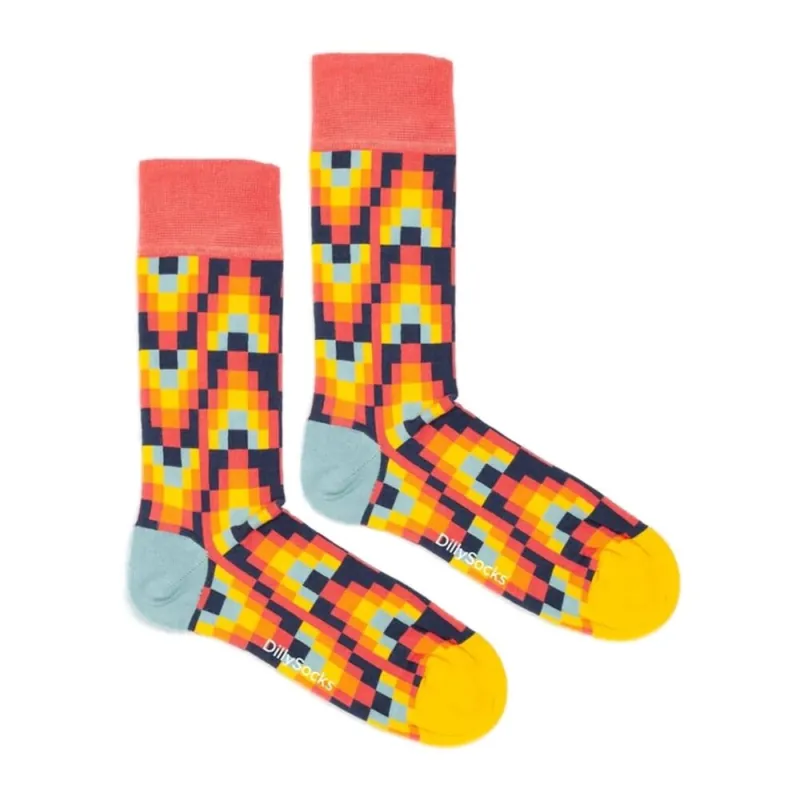 DillySocks Fire Patterns 8 - 12,5 (41-46) Neu Im Sortiment