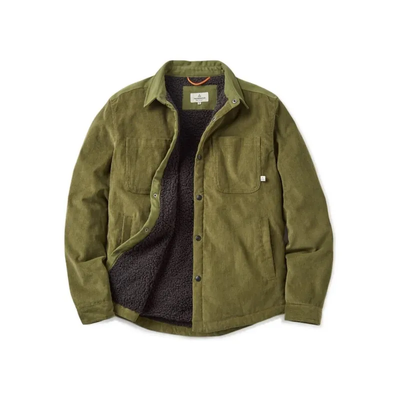 Zertifiziert Passenger Clothing Kodiak 2.0 Sherpa Sherpa Cord Overshirt Khaki