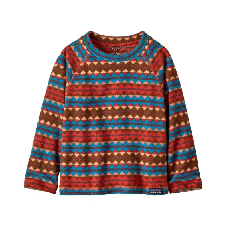Knallerangebot Patagonia Baby Micro D Crew Sweater Diamond Stripe Sizzle Red