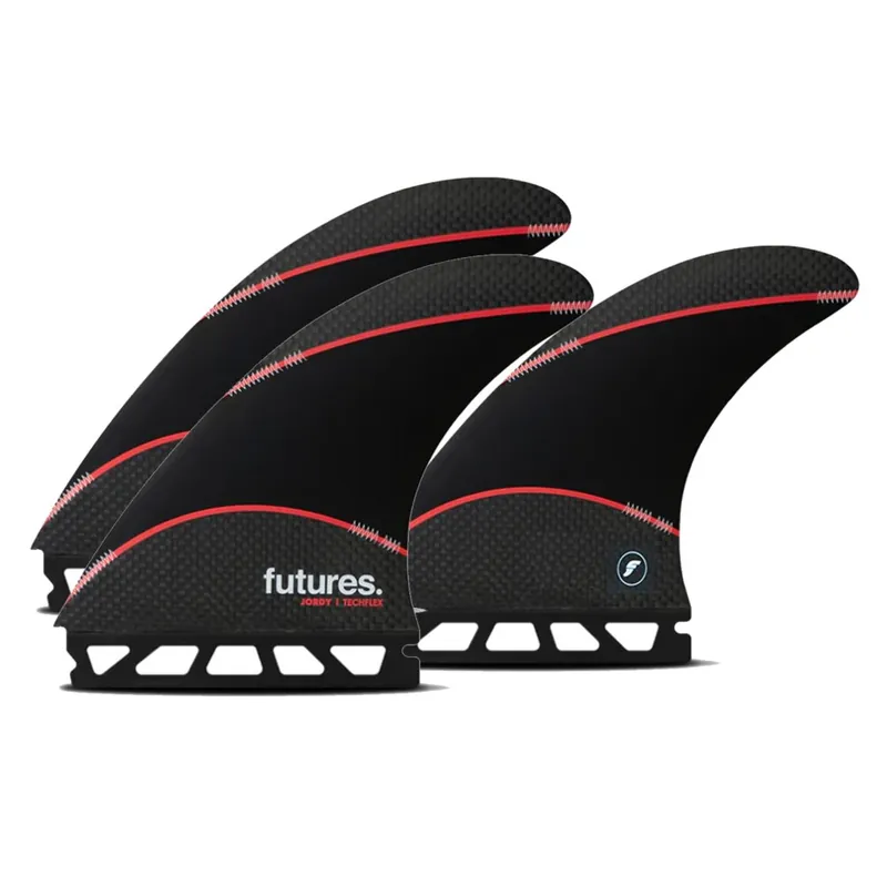Rabatt FUTURES Thruster Fin Set Jordy Signatur Techflex L