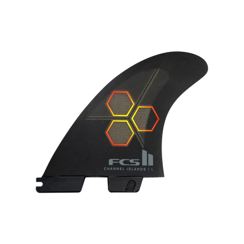 Neue Kollektion FCS 2 Channel Island Performance Core Tri Fin Set (L) Black/Flame