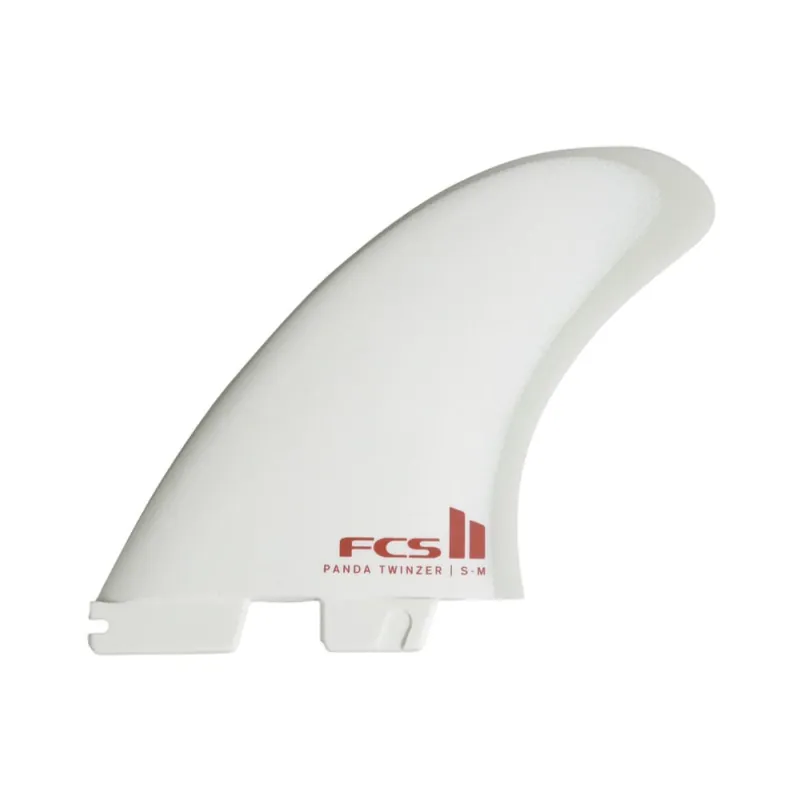 Schnäppchen FCS 2 Panda Twinzer Performance Glass Twin + Stabilizer Fins (S-M) White