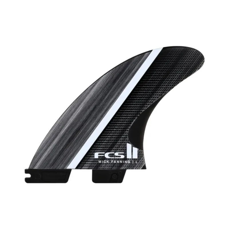 Angebot FCS 2 Mick Fanning Glass Fiber Fusion Tri Fin Set (L) Smoke/White