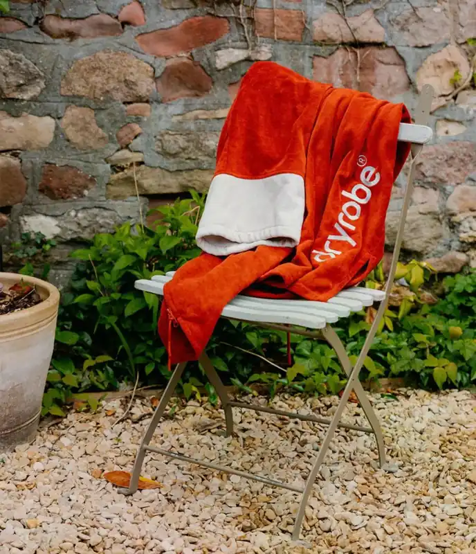 Angebot DRYROBE Fullzip Handtuchmantel Baumwolle Orange L