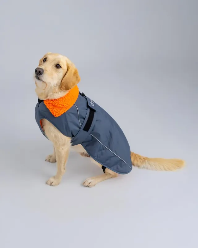 Bestseller DRYROBE Dog Coat Hundemantel Grau Orange XL