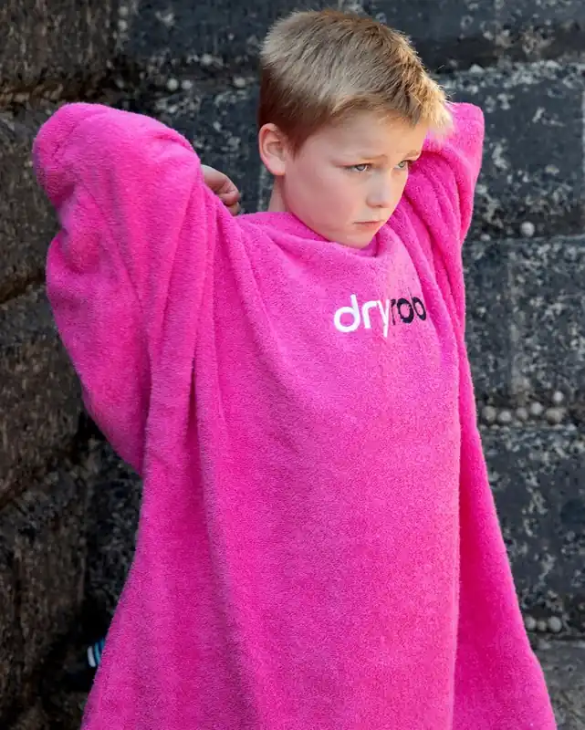 DRYROBE Handtuchmantel Bio KIDS Pink 5-9 Super-Preis