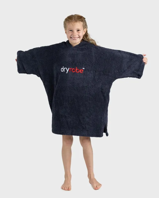 Knallerangebot DRYROBE Handtuchmantel Bio KIDS Navy 10-13