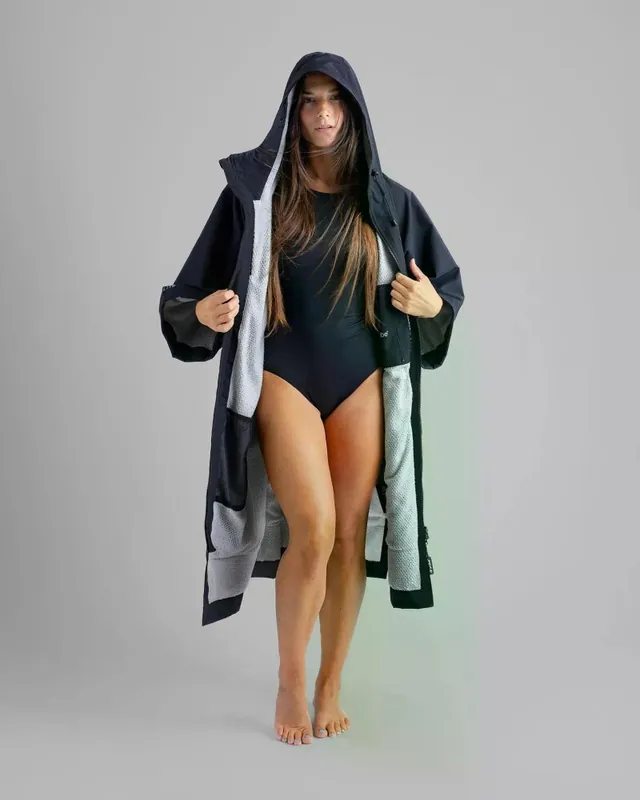 DRYROBE Tech-Lite Short Sleeve Schwarz Grau M Rabatt