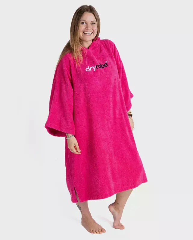 DRYROBE Handtuchmantel Bio-Baumwolle Pink S Sofort Bestellen